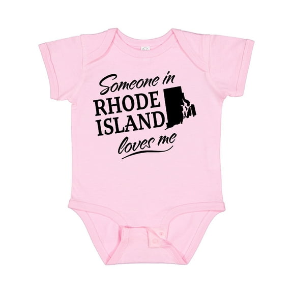 Inktastic Someone in Rhode Island Loves Me Boys or Girls Baby Bodysuit