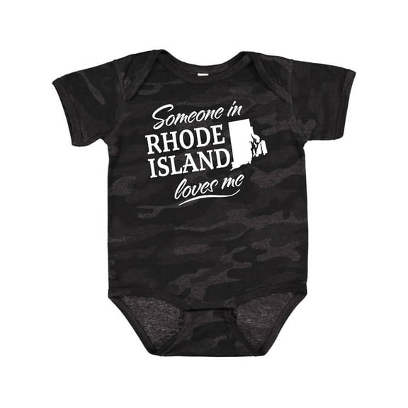 Inktastic Someone in Rhode Island Loves Me Boys or Girls Baby Bodysuit