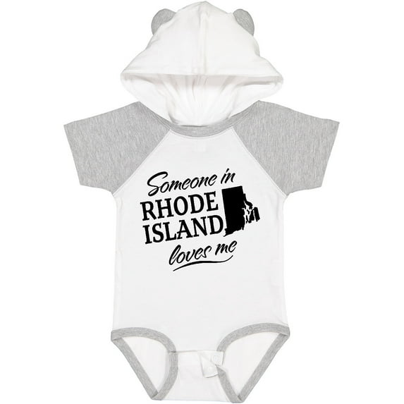 Inktastic Someone in Rhode Island Loves Me Boys or Girls Baby Bodysuit