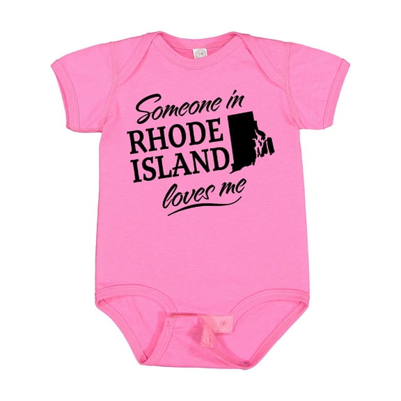 Inktastic Someone in Rhode Island Loves Me Boys or Girls Baby Bodysuit