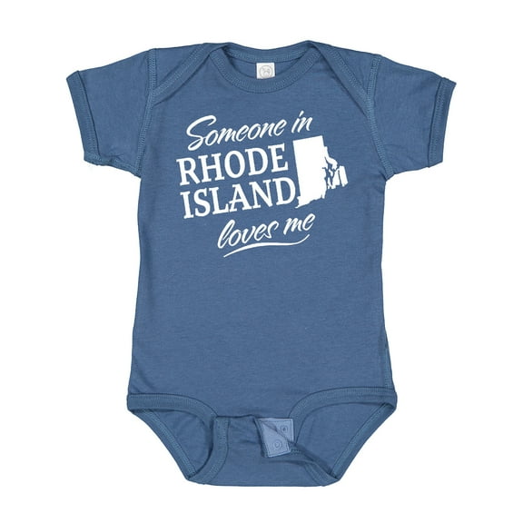 Inktastic Someone in Rhode Island Loves Me Boys or Girls Baby Bodysuit