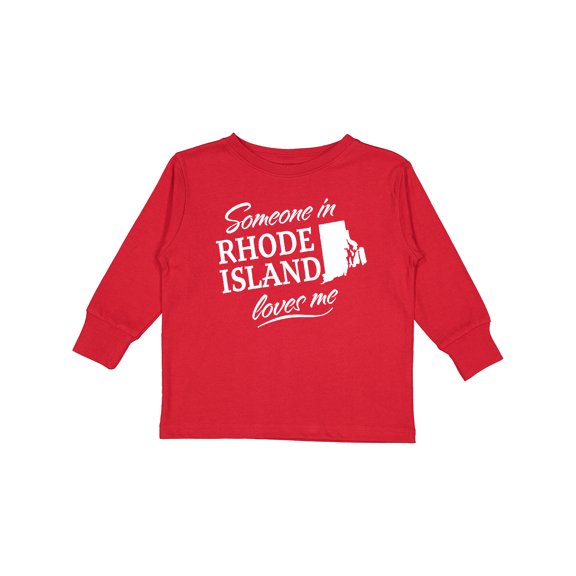 Inktastic Someone in Rhode Island Loves Me Boys or Girls Long Sleeve Toddler T-Shirt
