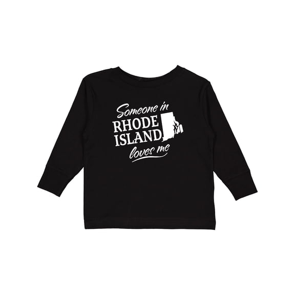 Inktastic Someone in Rhode Island Loves Me Boys or Girls Long Sleeve Toddler T-Shirt