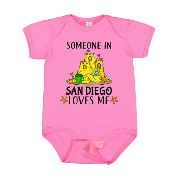 Inktastic Someone in San Diego Loves Me Boys or Girls Baby Bodysuit