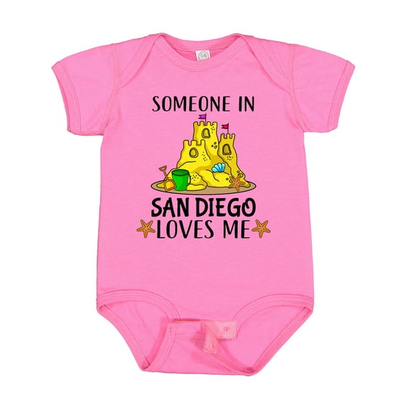 Inktastic Someone in San Diego Loves Me Boys or Girls Baby Bodysuit