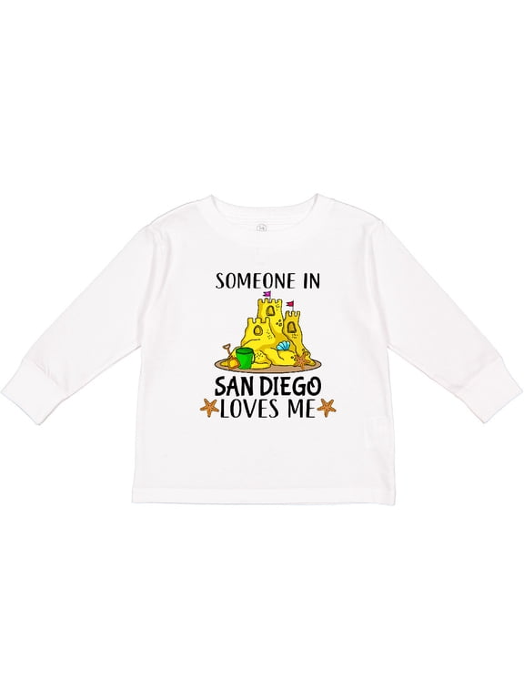 Someone in San Diego Loves Me Boys or Girls Long Sleeve Toddler T-Shirt