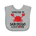 thumbnail image 1 of Inktastic Someone in San Diego Loves Me Gift Boys or Girls Baby Bib, 1 of 4
