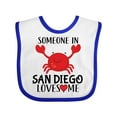 thumbnail image 1 of Inktastic Someone in San Diego Loves Me Gift Boys or Girls Baby Bib, 1 of 4