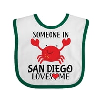 Inktastic Someone in San Diego Loves Me Gift Boys or Girls Baby Bib
