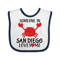 thumbnail image 1 of Inktastic Someone in San Diego Loves Me Gift Boys or Girls Baby Bib, 1 of 4