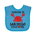 thumbnail image 1 of Inktastic Someone in San Diego Loves Me Gift Boys or Girls Baby Bib, 1 of 4