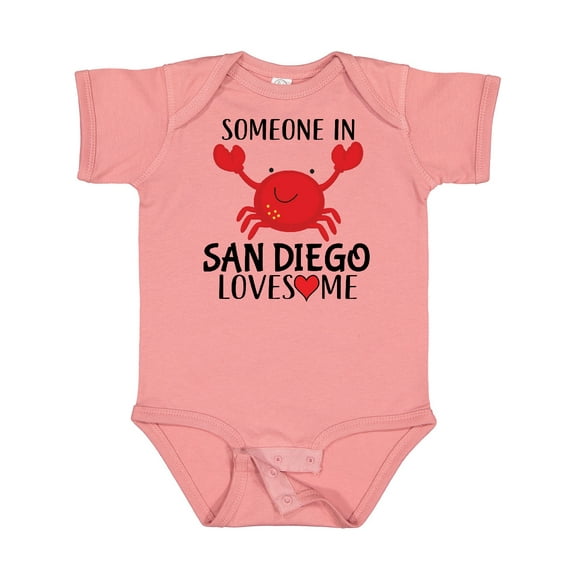 Inktastic Someone in San Diego Loves Me Boys or Girls Baby Bodysuit