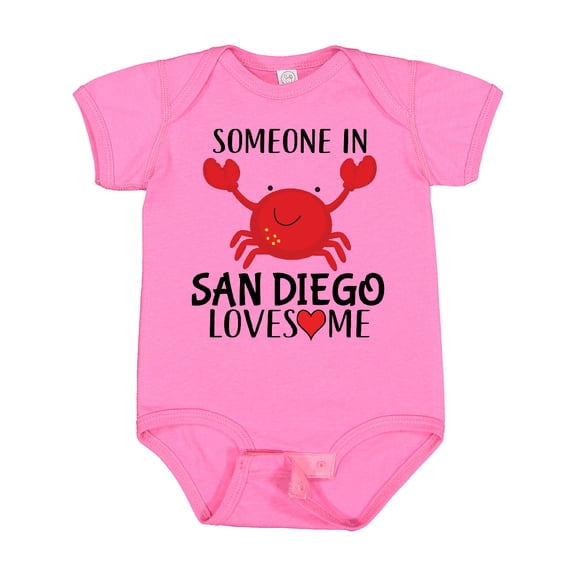 Inktastic Someone in San Diego Loves Me Boys or Girls Baby Bodysuit