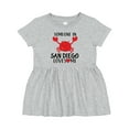thumbnail image 1 of Inktastic Someone in San Diego Loves Me Girls Baby Dress, 1 of 5
