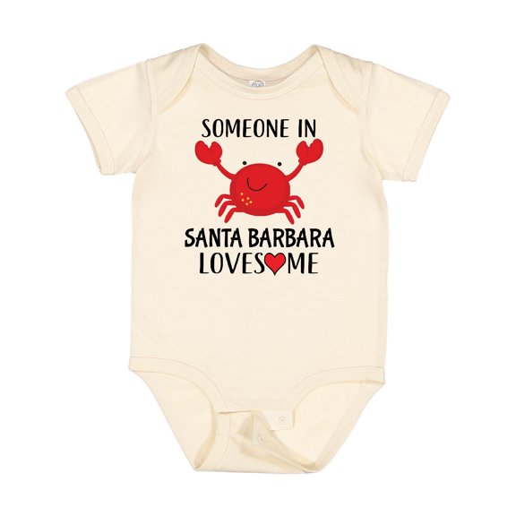 Inktastic Someone in Santa Barbara Loves Me Boys or Girls Baby Bodysuit
