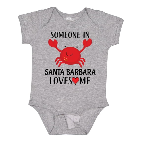 Inktastic Someone in Santa Barbara Loves Me Boys or Girls Baby Bodysuit