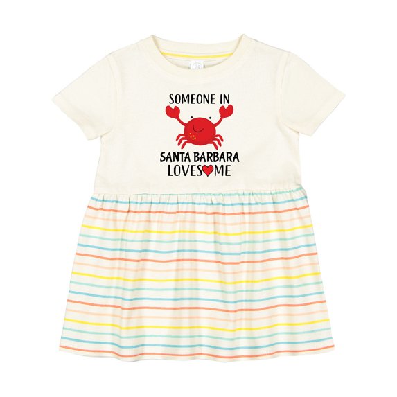 Inktastic Someone in Santa Barbara Loves Me Girls Baby Dress