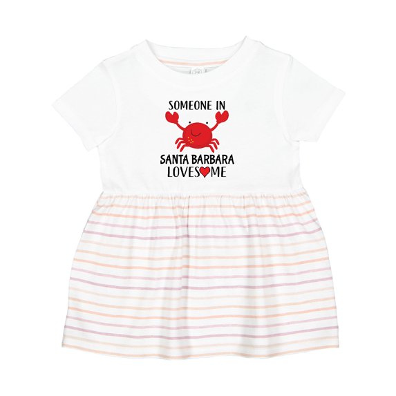 Inktastic Someone in Santa Barbara Loves Me Girls Baby Dress