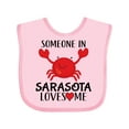 thumbnail image 1 of Inktastic Someone in Sarasota Loves Me Boys or Girls Baby Bib, 1 of 4