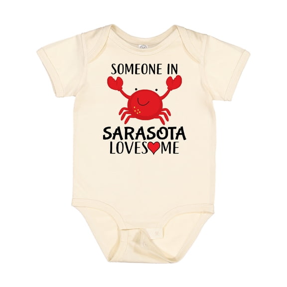 Inktastic Someone in Sarasota Loves Me Boys or Girls Baby Bodysuit