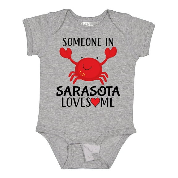 Inktastic Someone in Sarasota Loves Me Boys or Girls Baby Bodysuit