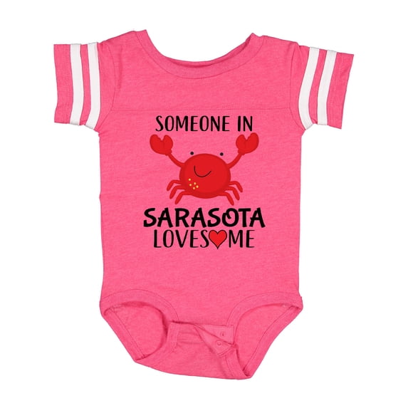 Inktastic Someone in Sarasota Loves Me Boys or Girls Baby Bodysuit