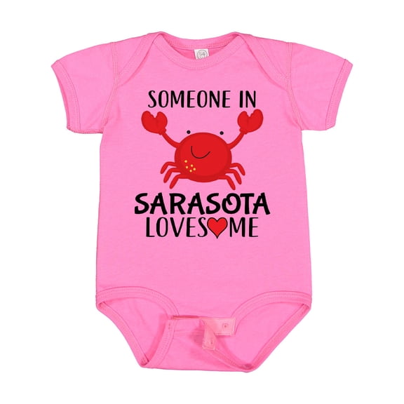 Inktastic Someone in Sarasota Loves Me Boys or Girls Baby Bodysuit