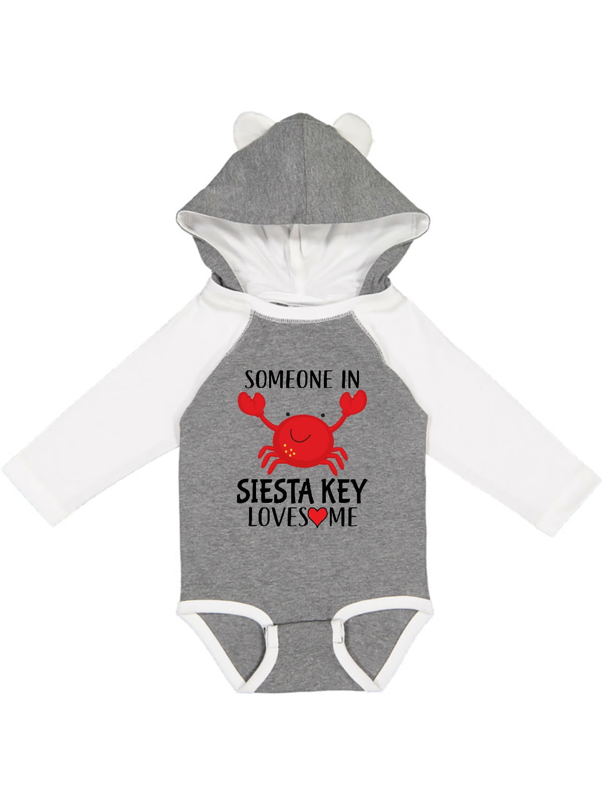 Florida Love Hooded Baby Onesie Florida Love Hooded Baby Onesie