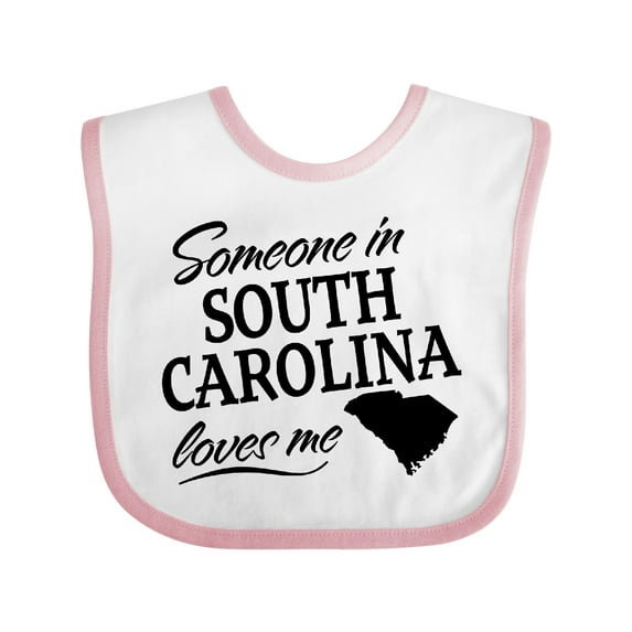 Inktastic Someone in South Carolina Loves Me Boys or Girls Baby Bib
