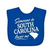 Inktastic Someone in South Carolina Loves Me Boys or Girls Baby Bib