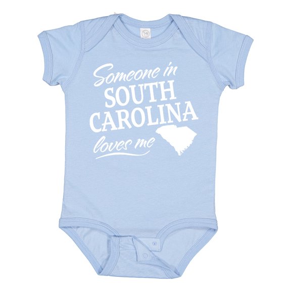 Inktastic Someone in South Carolina Loves Me Boys or Girls Baby Bodysuit