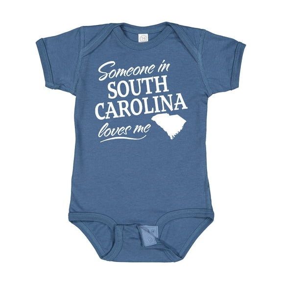 Inktastic Someone in South Carolina Loves Me Boys or Girls Baby Bodysuit