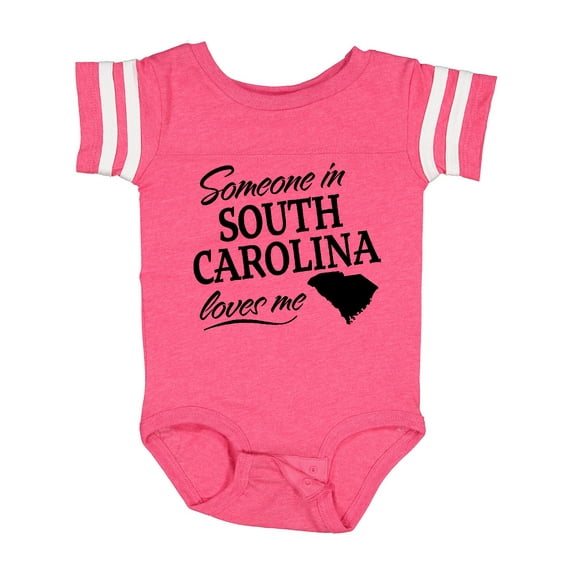 Inktastic Someone in South Carolina Loves Me Boys or Girls Baby Bodysuit