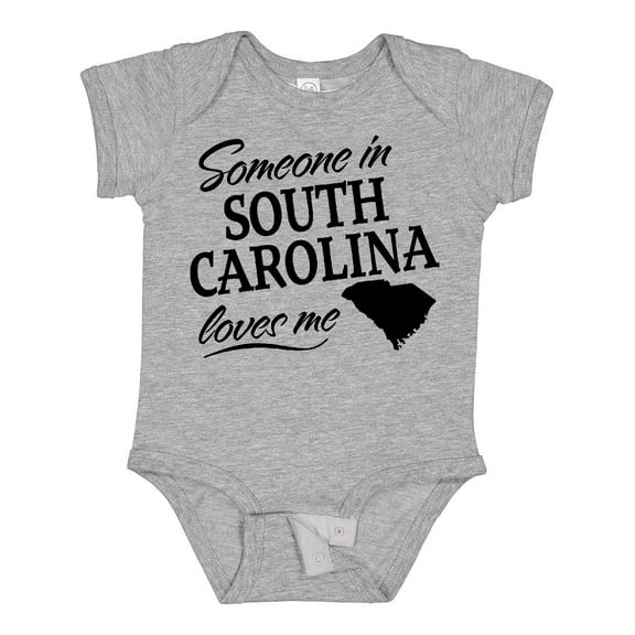 Inktastic Someone in South Carolina Loves Me Boys or Girls Baby Bodysuit