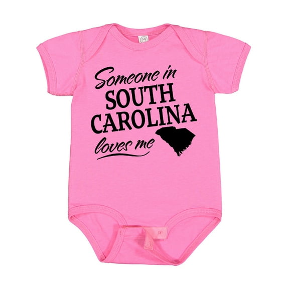 Inktastic Someone in South Carolina Loves Me Boys or Girls Baby Bodysuit