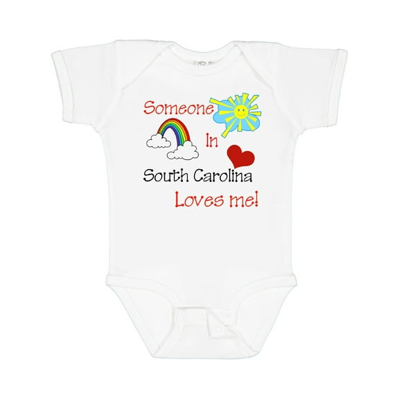 Inktastic Someone in South Carolina Loves Me Boys or Girls Baby Bodysuit