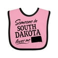 thumbnail image 1 of Inktastic Someone in South Dakota Loves Me Boys or Girls Baby Bib, 1 of 4