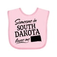 thumbnail image 1 of Inktastic Someone in South Dakota Loves Me Boys or Girls Baby Bib, 1 of 4
