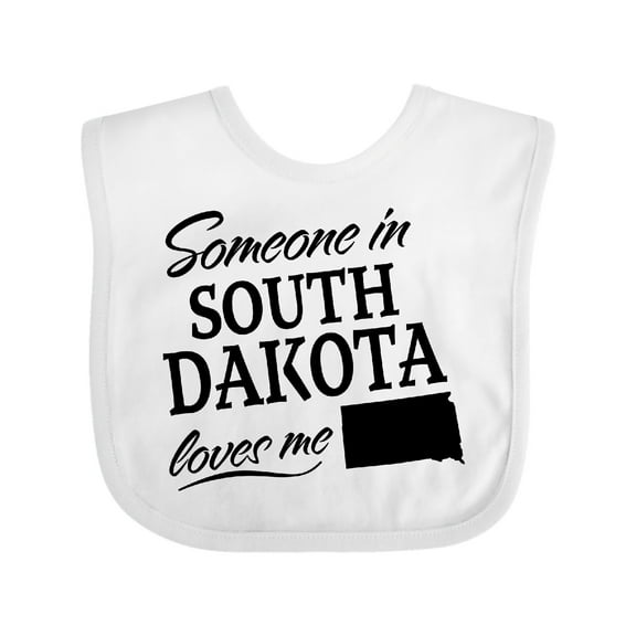 Inktastic Someone in South Dakota Loves Me Boys or Girls Baby Bib