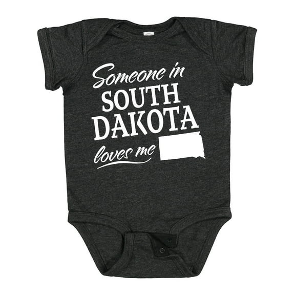 Inktastic Someone in South Dakota Loves Me Boys or Girls Baby Bodysuit