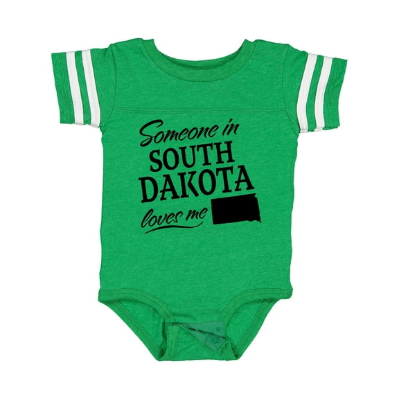Inktastic Someone in South Dakota Loves Me Boys or Girls Baby Bodysuit