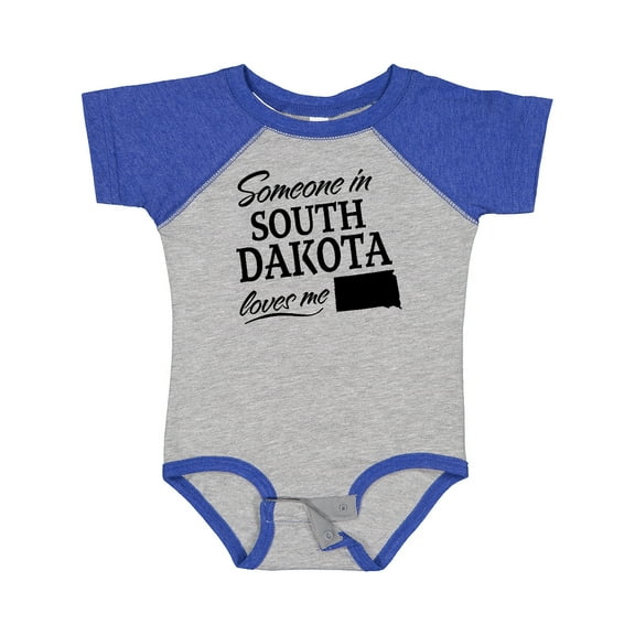 Inktastic Someone in South Dakota Loves Me Boys or Girls Baby Bodysuit
