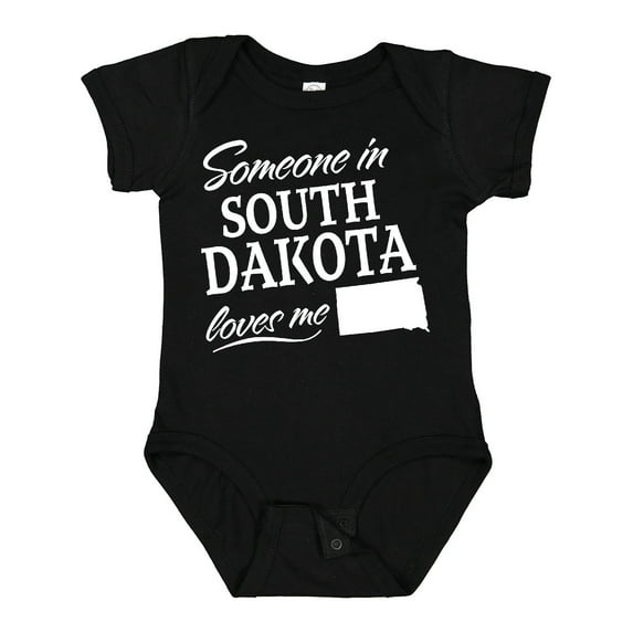 Inktastic Someone in South Dakota Loves Me Boys or Girls Baby Bodysuit