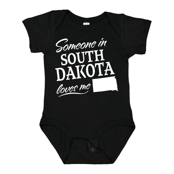 Inktastic Someone in South Dakota Loves Me Boys or Girls Baby Bodysuit