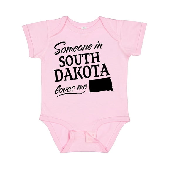 Inktastic Someone in South Dakota Loves Me Boys or Girls Baby Bodysuit