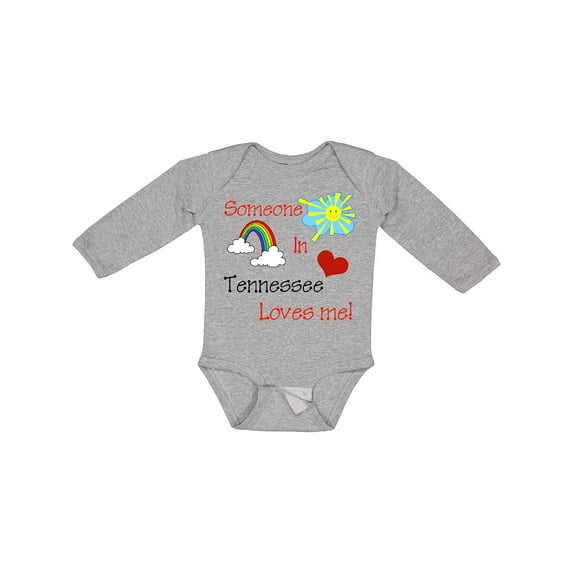 Inktastic Someone in Tennessee Loves Me Boys or Girls Long Sleeve Baby Bodysuit
