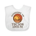 thumbnail image 1 of Inktastic Someone in Tucson Arizona Loves Me Boys or Girls Baby Bib, 1 of 4