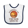 thumbnail image 1 of Inktastic Someone in Tucson Arizona Loves Me Boys or Girls Baby Bib, 1 of 4