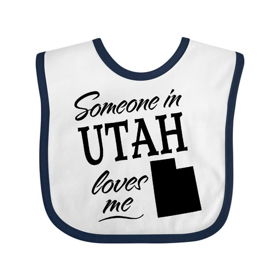 Inktastic Someone in Utah Loves Me Boys or Girls Baby Bib