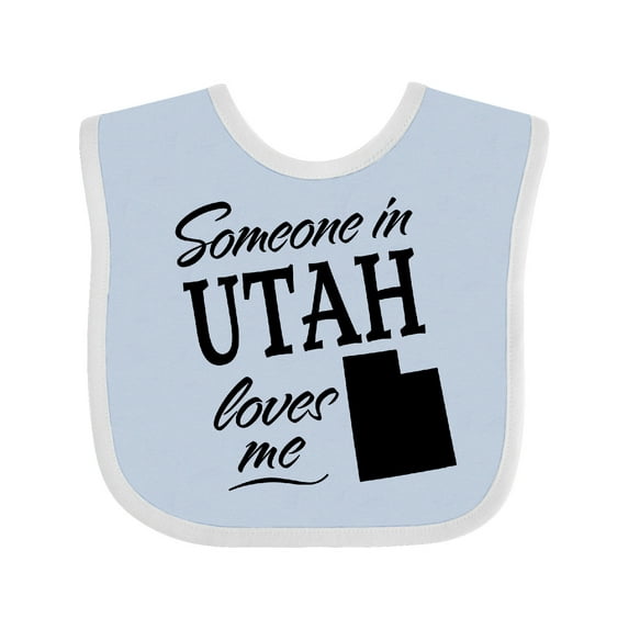 Inktastic Someone in Utah Loves Me Boys or Girls Baby Bib